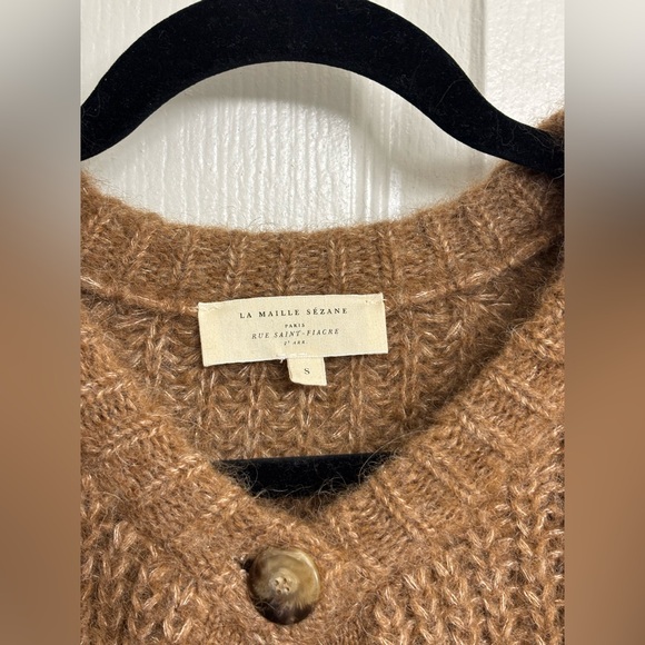 Sézane Emile Cardigan in Mottled Camel - Picture 6 of 14